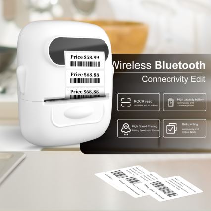 Цифровой принтер для этикеток USB-C + 3x самоклеящиеся этикетки