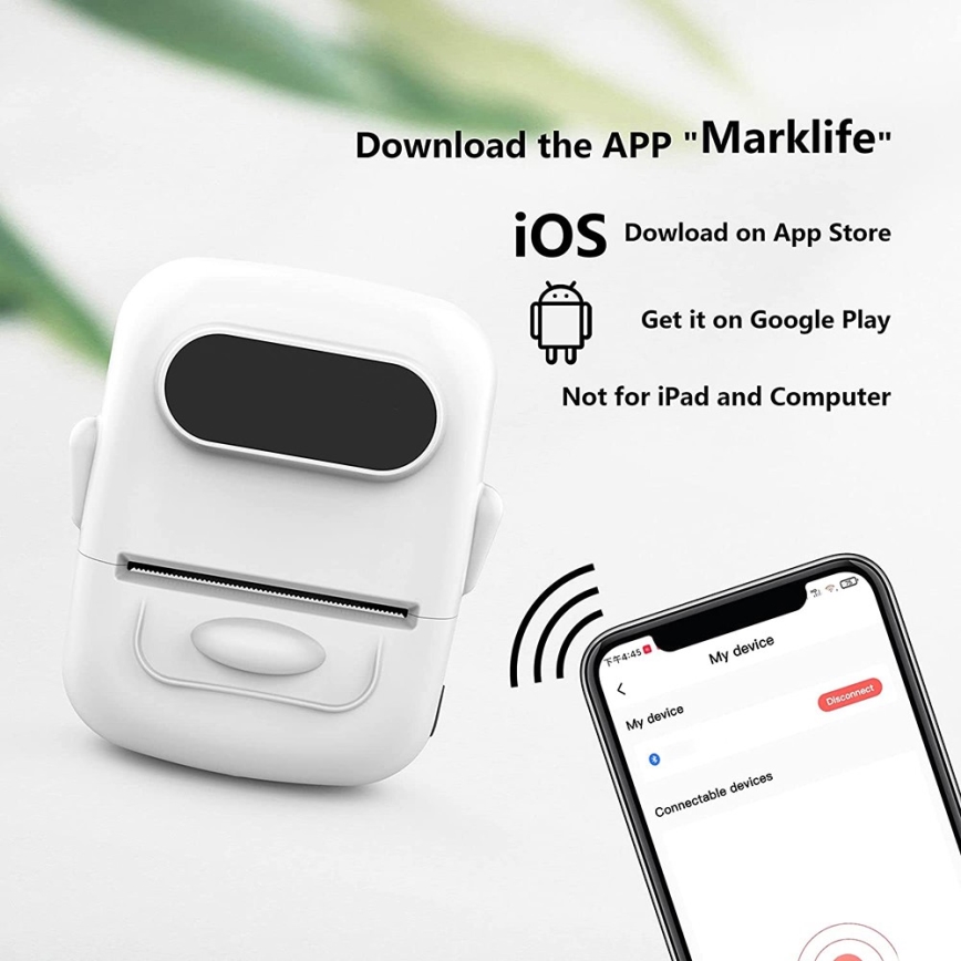 Цифровой принтер для этикеток USB-C + 3x самоклеящиеся этикетки