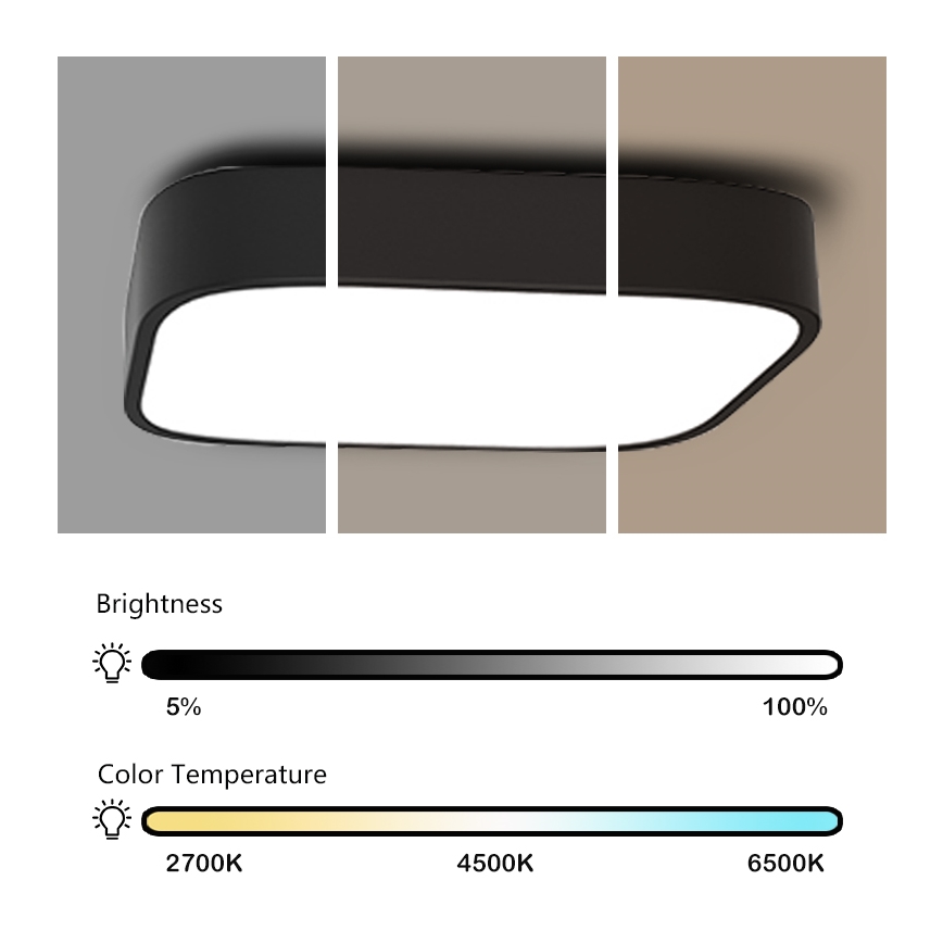 Immax NEO 07039L - Світлодіодний регульований стельовий світильник RECUADRO LED/56W/230V Tuya + дистанційне керування