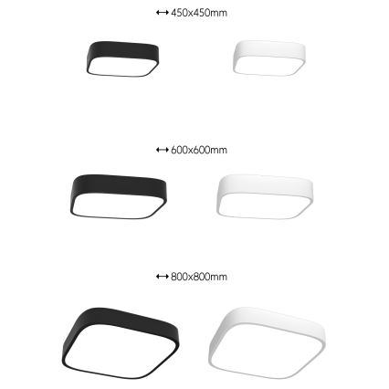 Immax NEO 07039L - Светодиодный потолочный светильник с регулированием яркости RECUADRO LED/56W/230V Tuya + дистанционное управление