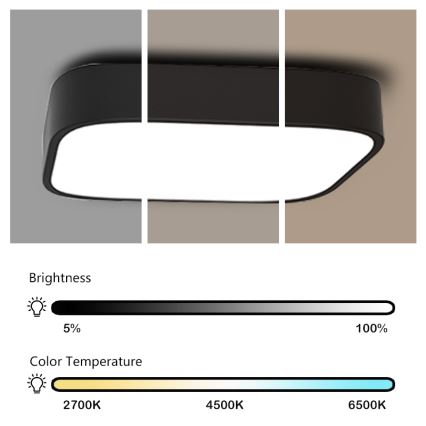Immax NEO 07039L - Светодиодный потолочный светильник с регулированием яркости RECUADRO LED/56W/230V Tuya + дистанционное управление