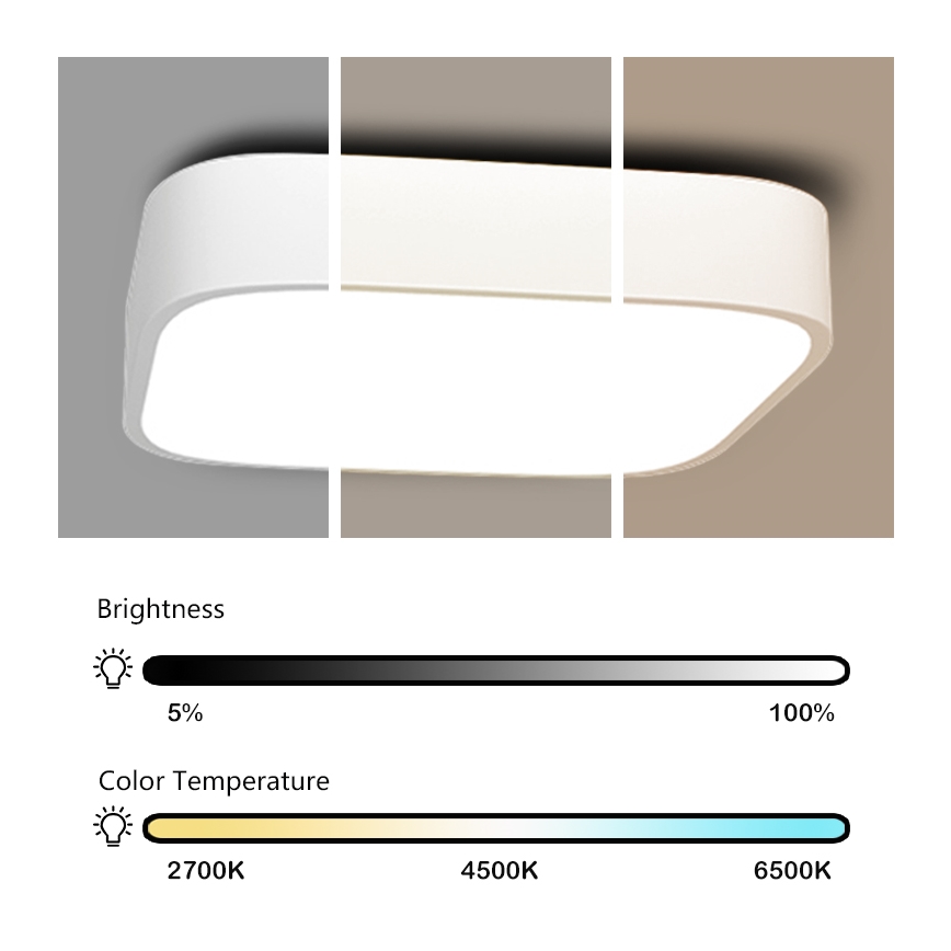 Immax NEO 07040L - Светодиодный регулируемый потолочный светильник RECUADRO LED/56W/230V Tuya + дистанционное управление