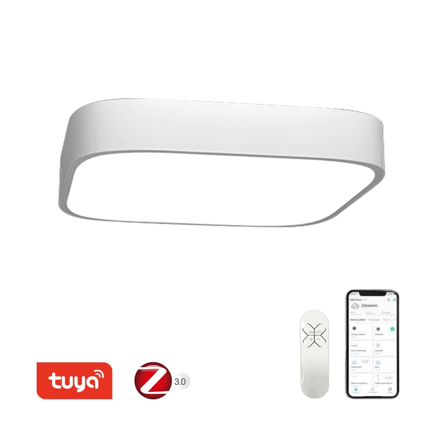 Immax NEO 07042L - Светодиодный потолочный светильник с регулированием яркости RECUADRO LED/67W/230V + пульт ДУ Tuya