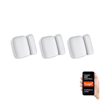 Immax NEO 07045L - НАБОР 3x Магнитный датчик на окна и двери SMART Zigbee Tuya