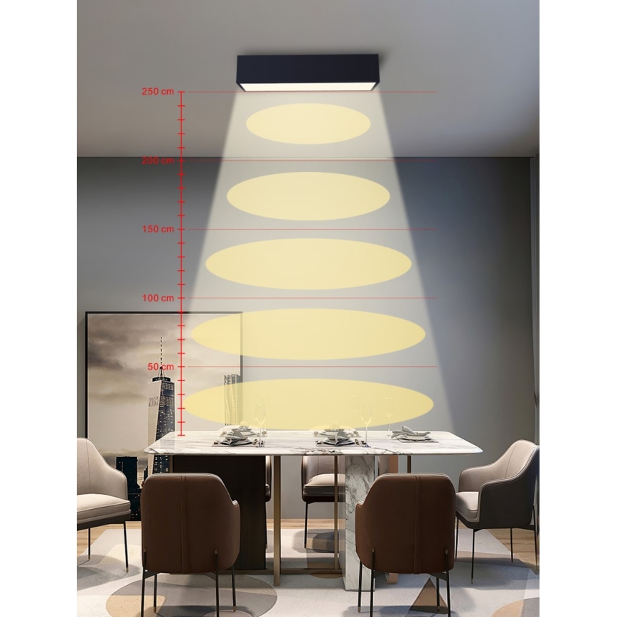 Immax NEO 07074-60 - Светодиодный потолочный светильник с регулированием яркости CANTO LED/34W/230V черный Tuya + дистанционное управление