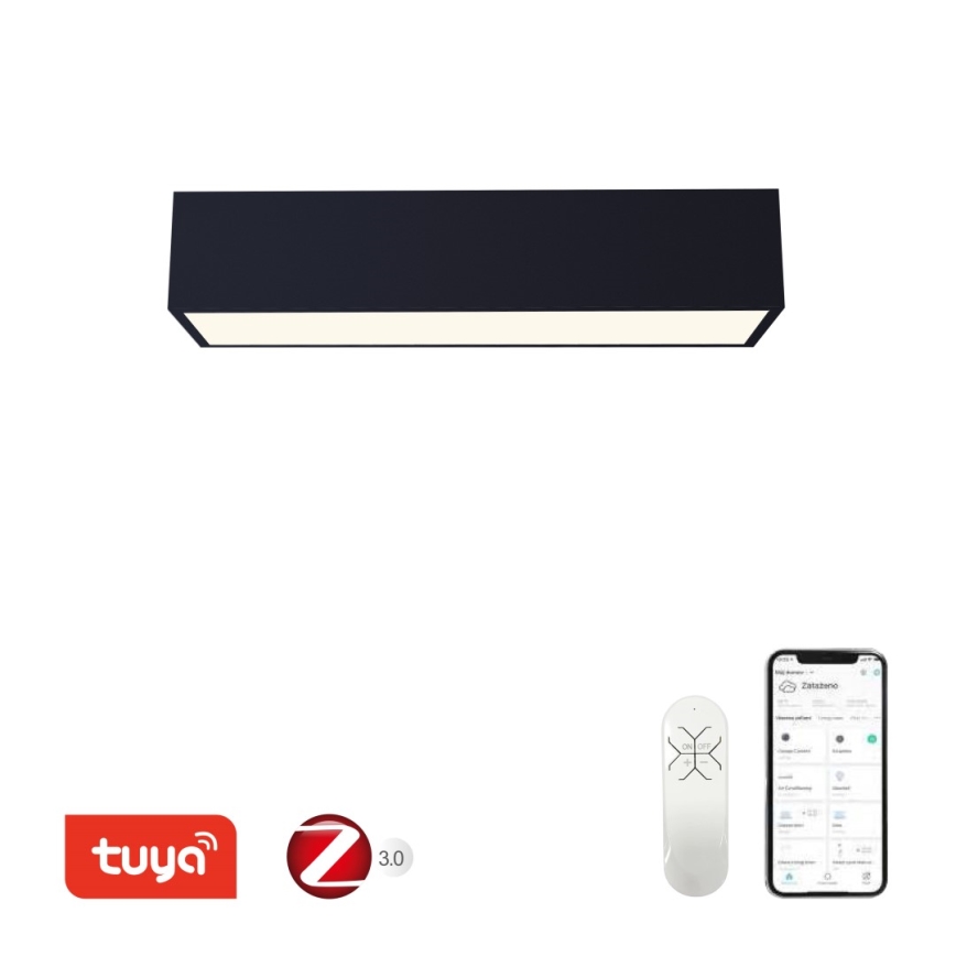 Immax NEO 07074-60 - Светодиодный потолочный светильник с регулированием яркости CANTO LED/34W/230V черный Tuya + дистанционное управление