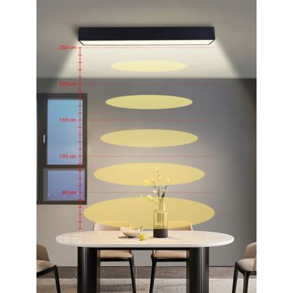 Immax NEO 07074-90 - Светодиодный потолочный светильник с регулированием яркости CANTO LED/50W/230V черный Tuya + дистанционное управление