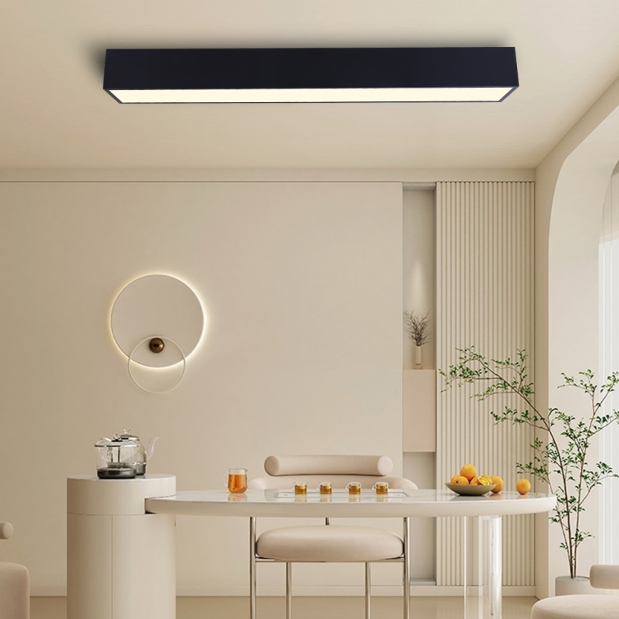 Immax NEO 07074-90 - Светодиодный потолочный светильник с регулированием яркости CANTO LED/50W/230V черный Tuya + дистанционное управление
