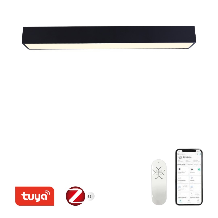 Immax NEO 07074-90 - Светодиодный потолочный светильник с регулированием яркости CANTO LED/50W/230V черный Tuya + дистанционное управление