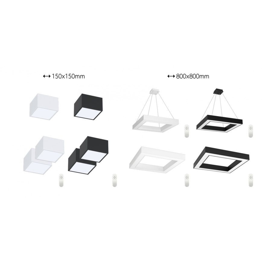 Immax NEO 07074L-15 - LED Димерний світильник CANTO LED/12W/230V чорна Tuya