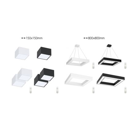 Immax NEO 07074L-15 - Светодиодный светильник с регулированием яркости CANTO LED/12W/230V черный Tuya