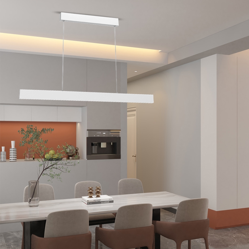 Immax NEO 07075L - Светодиодная подвесная люстра с регулированием яркости LISTON белый LED/18W/230V + пульт ДУ Tuya