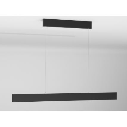 Immax NEO 07076L - LED регульована люстра на тросі чорна LISTON LED/18W/230V Tuya + дистанційне керування