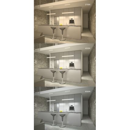 Immax NEO 07076L - LED регульована люстра на тросі чорна LISTON LED/18W/230V Tuya + дистанційне керування