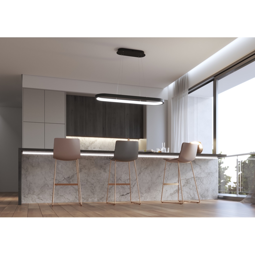 Immax NEO 07078L - Светодиодная подвесная люстра с регулированием яркости HIPODROMO LED/66W/230V Tuya + дистанционное управление