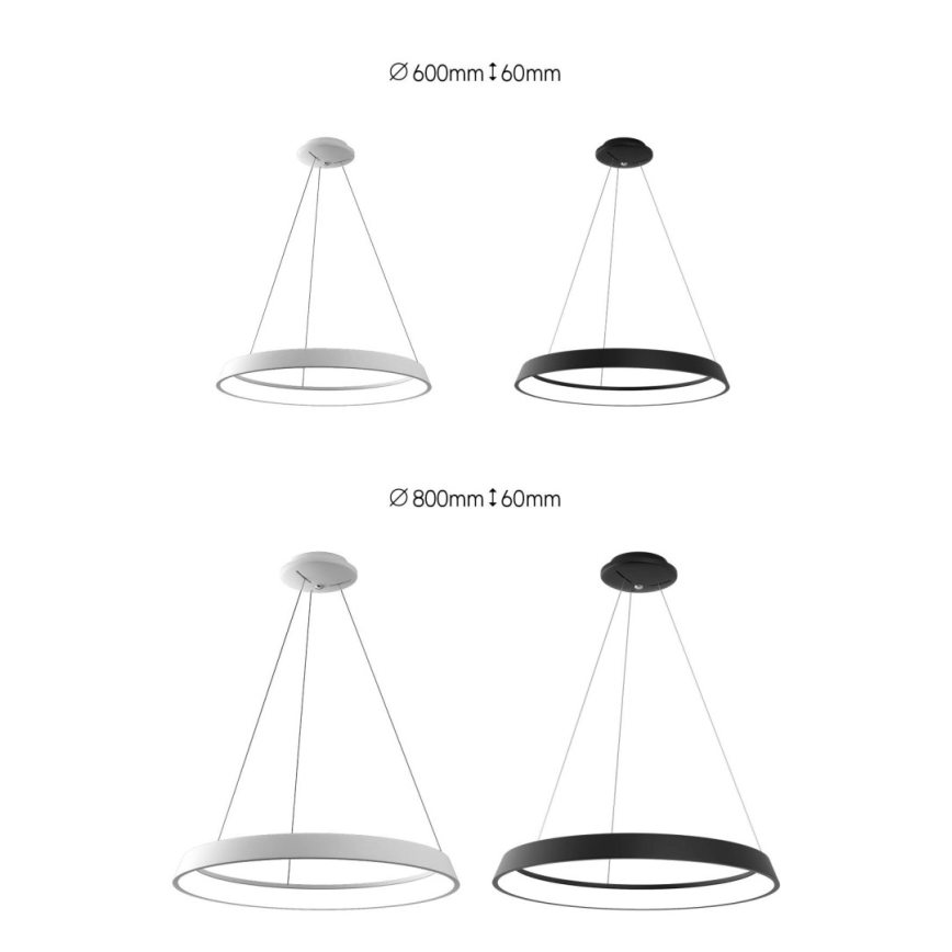 Immax NEO 07079L - Светодиодная подвесная люстра с регулированием яркости LIMITADO LED/39W/230V 60 см Tuya + дистанционное управление