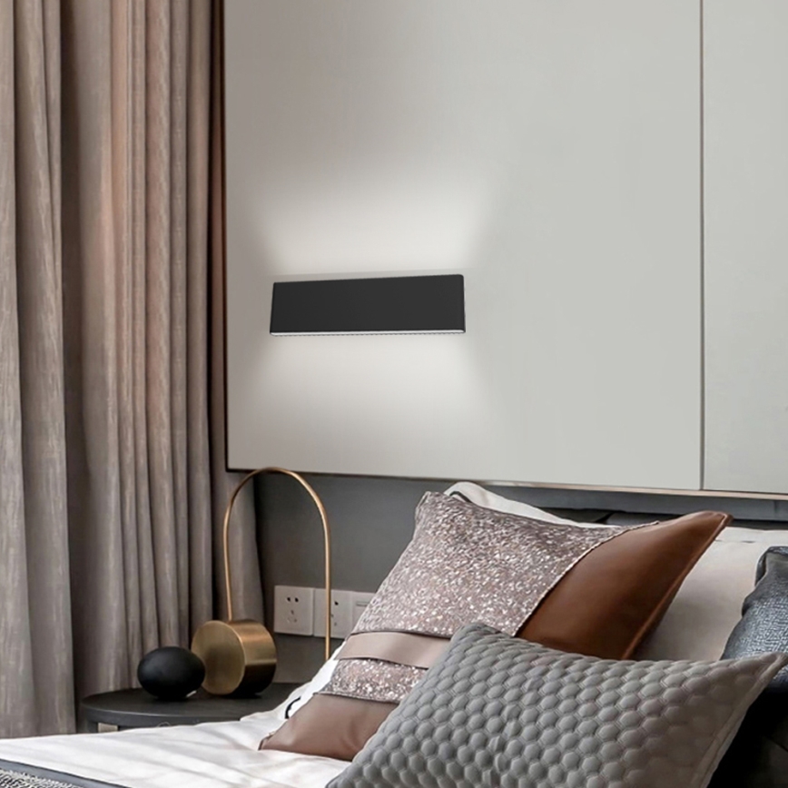 Immax NEO 07086L - Світильник настінний світлодіодний з регулюванням яскравості LISTON LED/8W/230V чорний Tuya + дистанційне керування