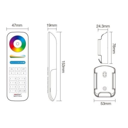 Immax NEO 07087-3 - Универсальный пульт ДУ RGB+CCT MiBOXER 2xAAA Tuya