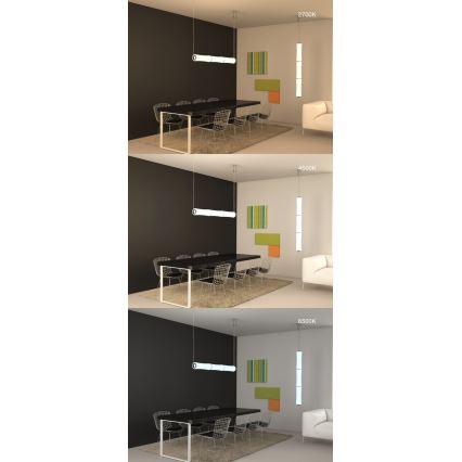 Immax NEO 07102L - світлодіодна люстра на тросі BAMBOOS LED/30W/230V 90 см з регулюванням яскравості Tuya + дистанційне керування