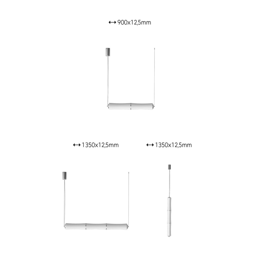 Immax NEO 07102L - Светодиодная подвесная люстра с регулированием яркости BAMBOOS LED/30W/230V 90 см Tuya + дистанционное управление