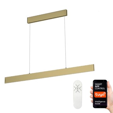 Immax Neo 07128L - LED  Підвісна люстра з регулюванням яскравості LISTON золотий LED/18W/230V ZigBee + пульт дистанційного керування Tuya