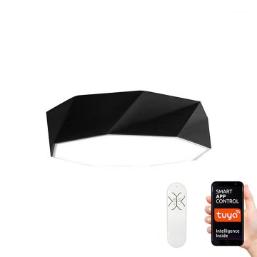 Immax NEO 07130-B40 - LED SMART Стельовий світильник з регулюванням яскравості DIAMANTE чорний LED/31W/230V + пульт дистанційного керування 40 см Tuya ZigBee