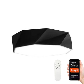 Immax NEO 07130-B60 - LED SMART Стельовий світильник з регулюванням яскравості DIAMANTE чорний LED/43W/230V + пульт дистанційного керування 60 см Tuya ZigBee