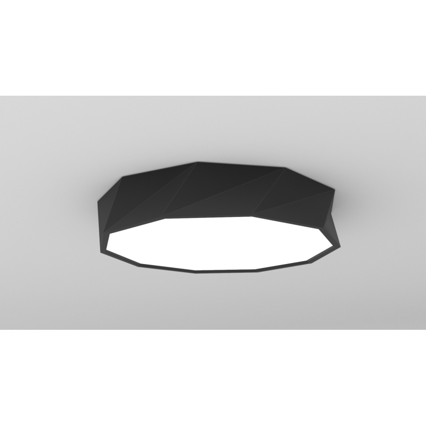 Immax NEO 07130-B60 - LED SMART Стельовий світильник з регулюванням яскравості DIAMANTE чорний LED/43W/230V + пульт дистанційного керування 60 см Tuya ZigBee