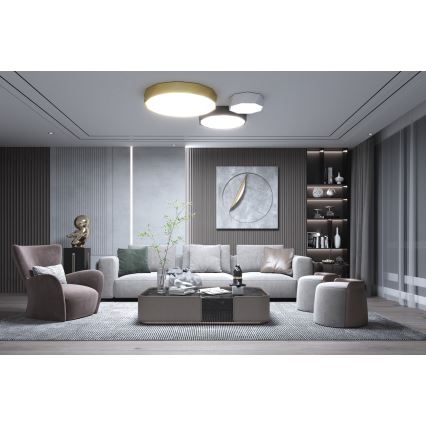 Immax NEO 07130-B60 - LED SMART Стельовий світильник з регулюванням яскравості DIAMANTE чорний LED/43W/230V + пульт дистанційного керування 60 см Tuya ZigBee