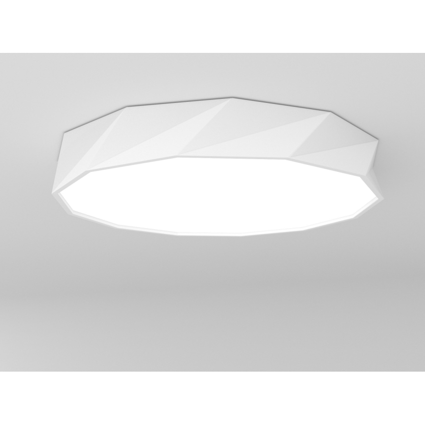 Immax NEO 07131-W80 - LED SMART Стельовий світильник з регулюванням яскравості DIAMANTE білий LED/60W/230V + пульт дистанційного керування 80 см Tuya ZigBee