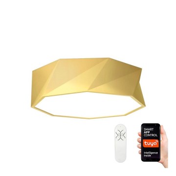 Immax NEO 07132-G40 - Светодиодный потолочный диммируемый умный светильник DIAMANTE LED/31W/230V золотой, 40 см + пульт ДУ Tuya ZigBee