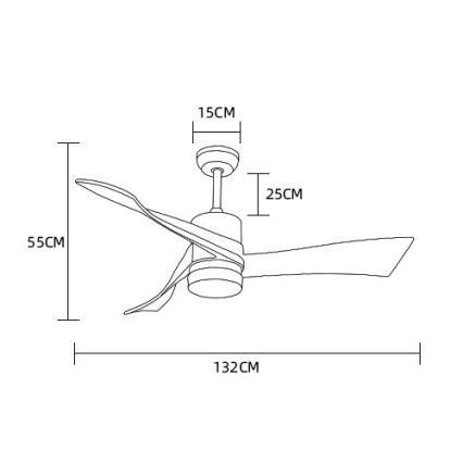 Immax NEO 07136-B - Светодиодный потолочный вентилятор SOFISTICADO LED/18W/230V дуб Wi-Fi Tuya + дистанционное управление