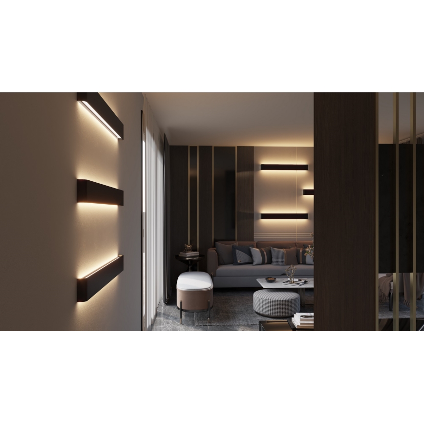 Immax NEO 07137-B - LED SMART Настінний світильник з регулюванням яскравості LINEA чорний LED/40W/230V + пульт дистанційного керування 76 см Tuya ZigBee