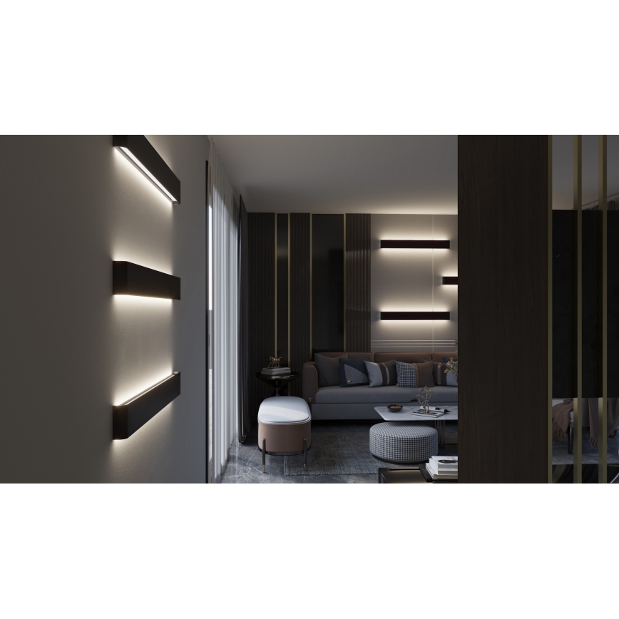 Immax NEO 07137-B - LED SMART Настінний світильник з регулюванням яскравості LINEA чорний LED/40W/230V + пульт дистанційного керування 76 см Tuya ZigBee