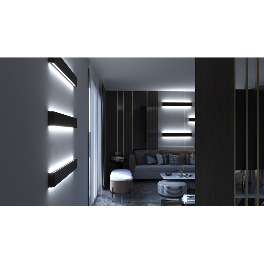 Immax NEO 07137-B - LED SMART Настінний світильник з регулюванням яскравості LINEA чорний LED/40W/230V + пульт дистанційного керування 76 см Tuya ZigBee