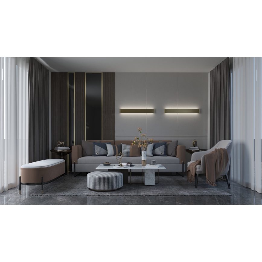 Immax NEO 07137-G - LED SMART Настінний світильник з регулюванням яскравості LINEA золотий LED/40W/230V + пульт дистанційного керування 76 см Tuya ZigBee