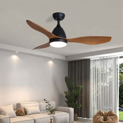 Immax NEO 07141-B - Светодиодный потолочный вентилятор NEO LITE FRESCO LED/18W/230V Tuya Wi-Fi черный/коричневый + дистанционное управление
