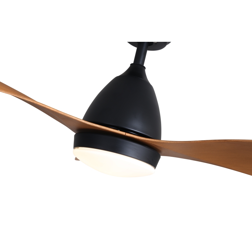 Immax NEO 07141-B - Светодиодный потолочный вентилятор NEO LITE FRESCO LED/18W/230V Tuya Wi-Fi черный/коричневый + дистанционное управление