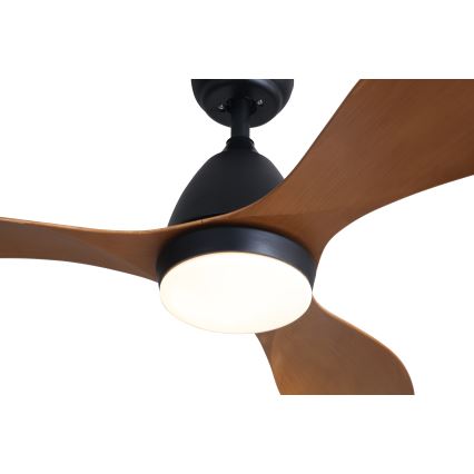 Immax NEO 07141-B - Світлодіодний стельовий вентилятор NEO LITE FRESCO LED/18W/230V Tuya Wi-Fi чорний/коричневий+ пульт дистанційного керування