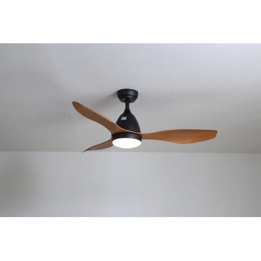 Immax NEO 07141-B - Світлодіодний стельовий вентилятор NEO LITE FRESCO LED/18W/230V Tuya Wi-Fi чорний/коричневий+ пульт дистанційного керування