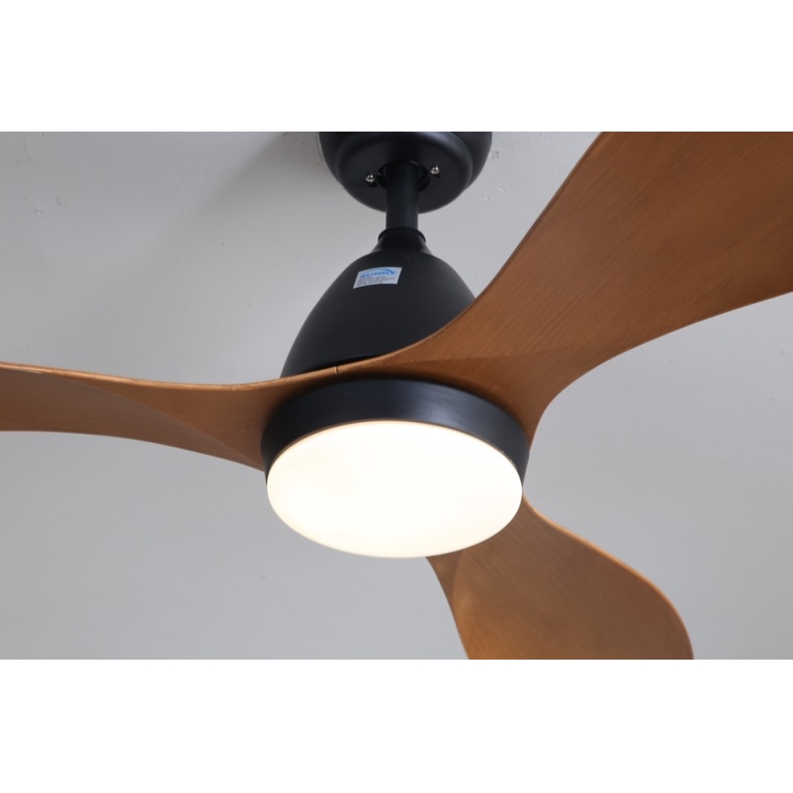 Immax NEO 07141-B - Світлодіодний стельовий вентилятор NEO LITE FRESCO LED/18W/230V Tuya Wi-Fi чорний/коричневий+ пульт дистанційного керування