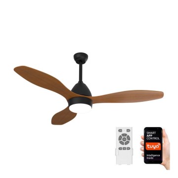 Immax NEO 07141-B - Світлодіодний стельовий вентилятор NEO LITE FRESCO LED/18W/230V Tuya Wi-Fi чорний/коричневий+ пульт дистанційного керування