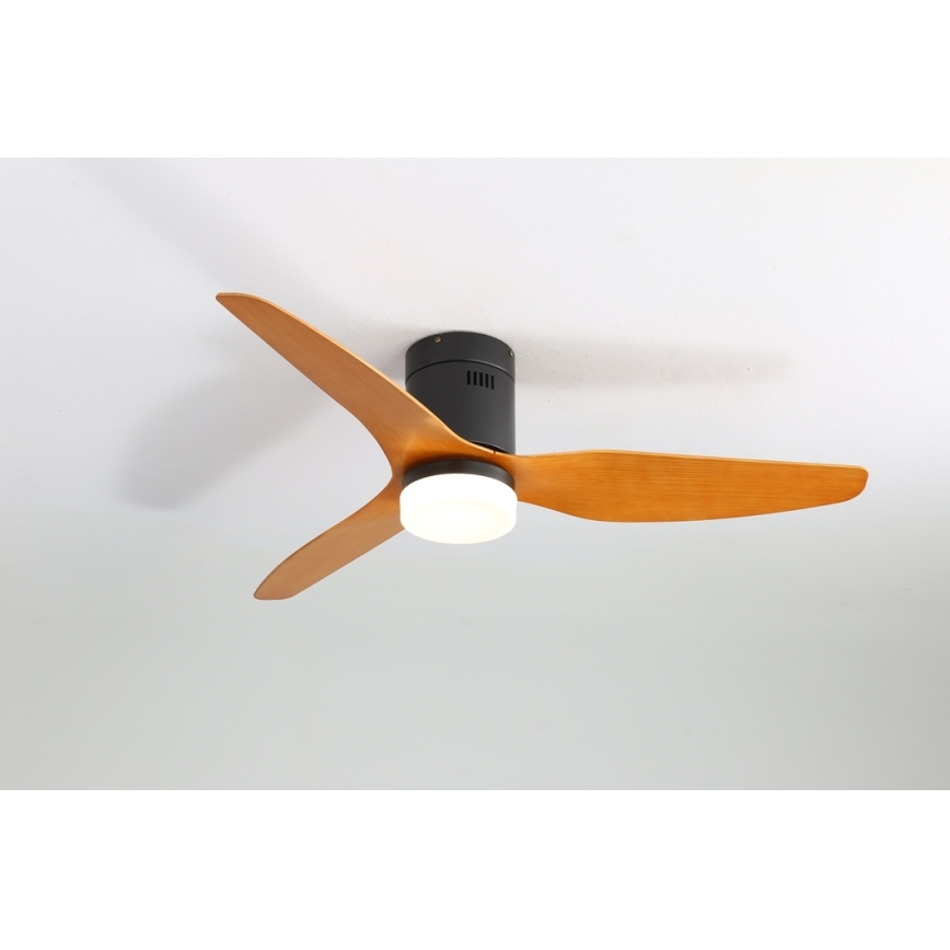 Immax NEO 07142-B - Светодиодный потолочный вентилятор NEO LITE VENTO LED/18W/230V Tuya Wi-Fi черный/дерево + дистанционное управление