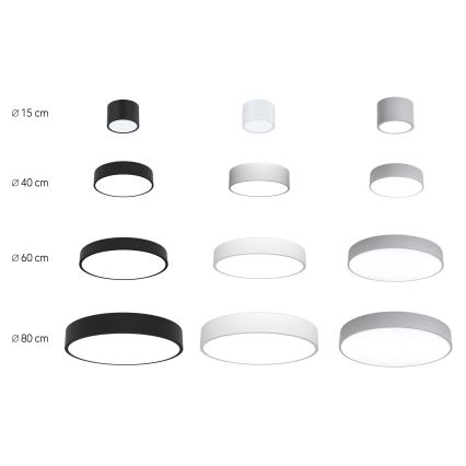 Immax NEO 07143-GR15X - Светодиодный диммируемый потолочный светильник RONDATE LED/12W/230V Tuya серый