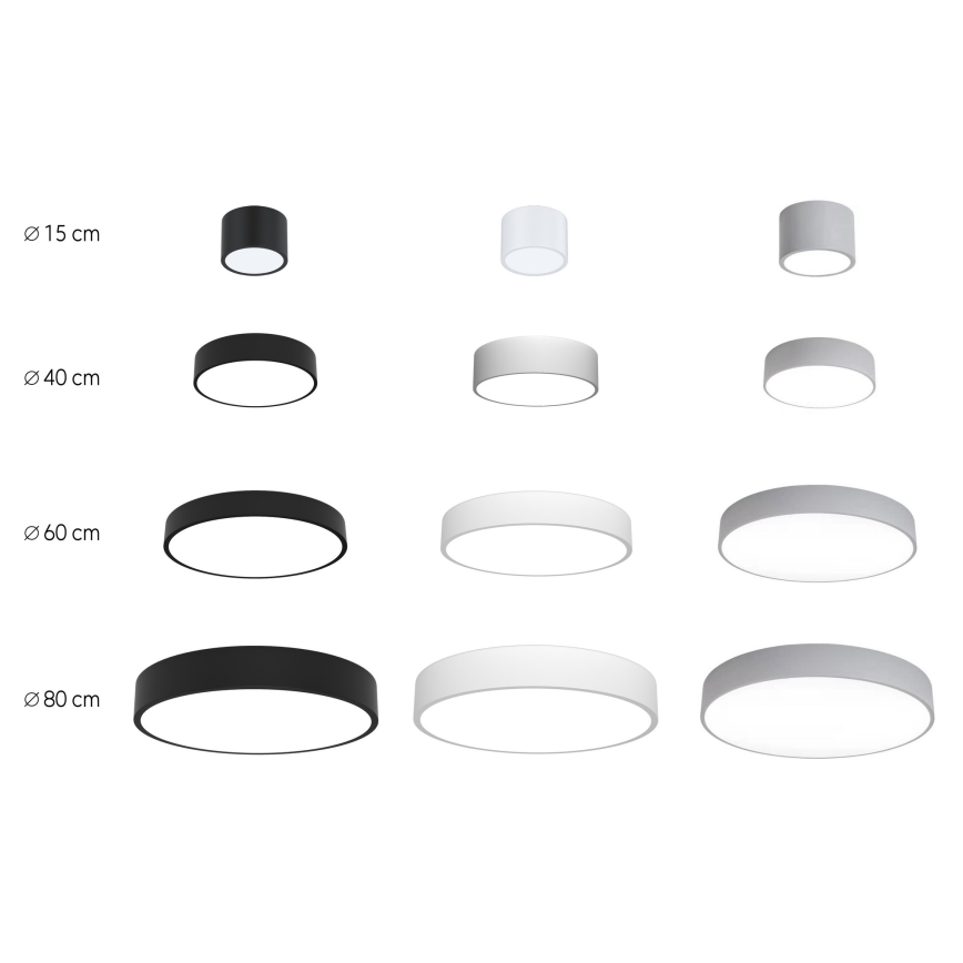 Immax NEO 07143-GR60 - Светодиодный диммируемый потолочный светильник RONDATE LED/50W/230V Tuya серый + пульт ДУ