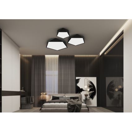 Immax NEO 07151-B40 - Светодиодный потолочный светильник с регулированием яркости BRILIANT LED/20W/230V Wi-Fi Tuya черный + дистанционное управление