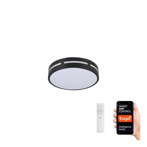 Immax NEO 07152-B30 - Светодиодный потолочный светильник с регулированием яркости NEO LITE PERFECTO LED/24W/230V Wi-Fi Tuya черный + дистанционное управление