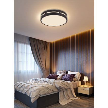 Immax NEO 07152-B40 - Стельовий LED світильник з регулюванням яскравості NEO LITE PERFECTO LED/24W/230V Wi-Fi Tuya чорний + дистанційне керування