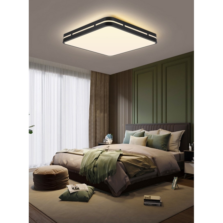Immax NEO 07154-B42 - Стельовий LED світильник з регулюванням яскравості NEO LITE PERFECTO LED/48W/230V Wi-Fi Tuya чорний + дистанційне керування