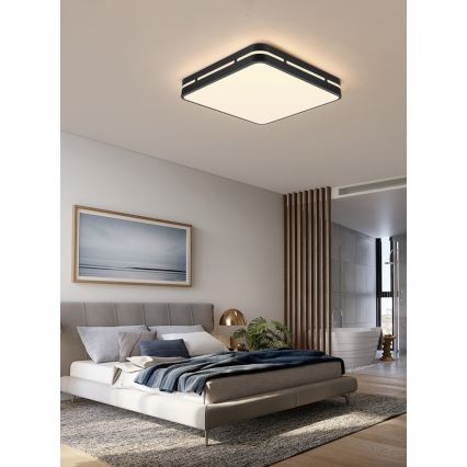 Immax NEO 07154-B42 - Светодиодный потолочный светильник с регулированием яркости NEO LITE PERFECTO LED/48W/230V Wi-Fi Tuya черный + дистанционное управление